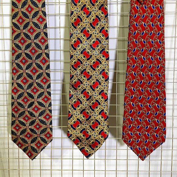 Burberrys, Aquascutum & Emilio Romano Silk Tie Lot - Picture 1 of 11